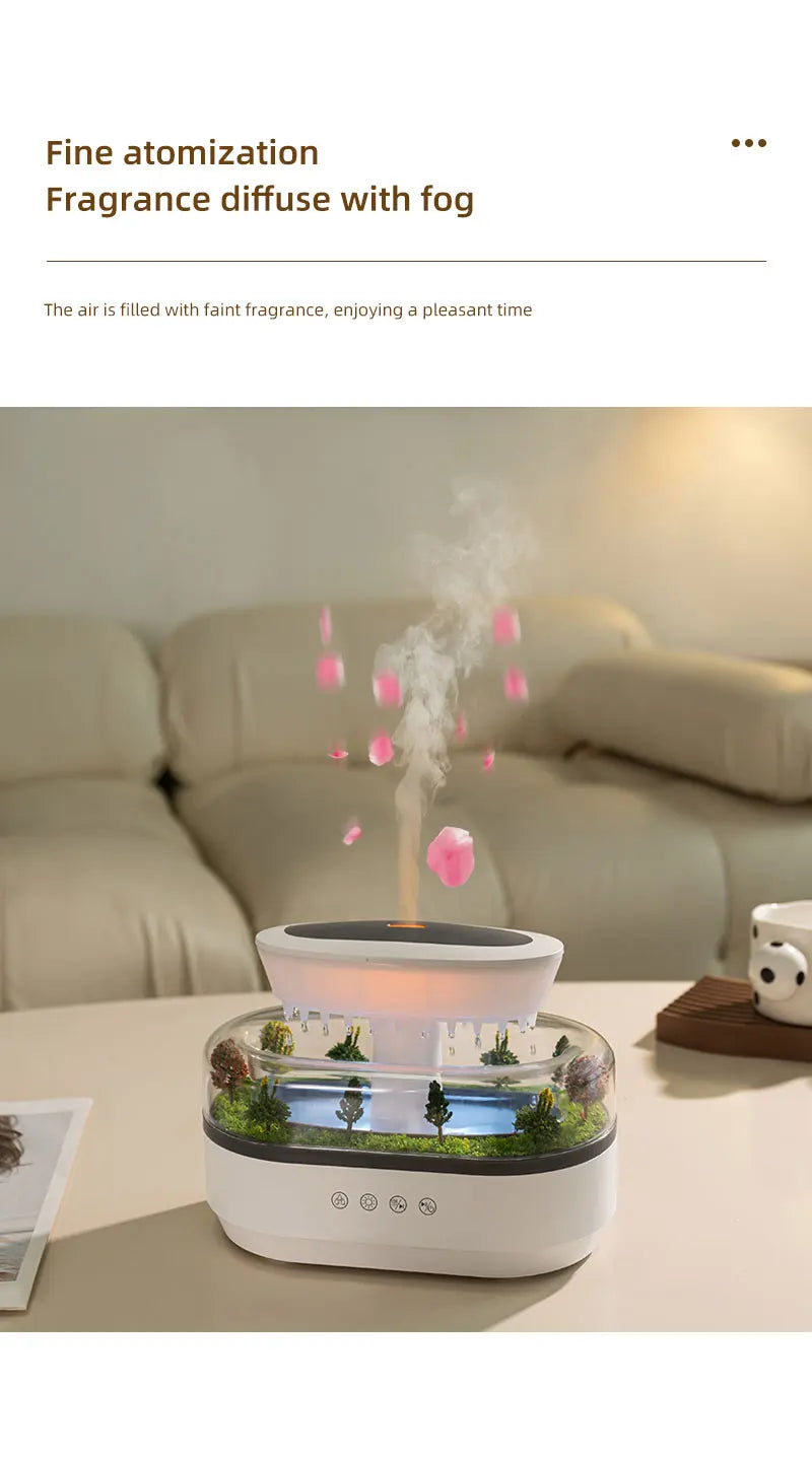 Ultrasonic Raindrop Aroma Humidifier