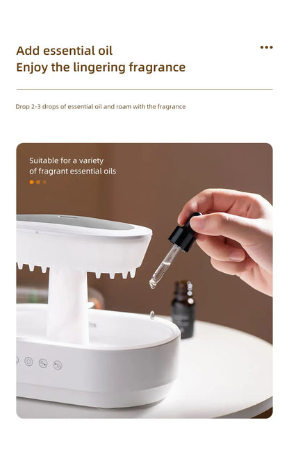 Ultrasonic Raindrop Aroma Humidifier
