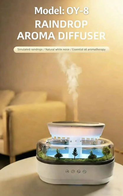 Ultrasonic Raindrop Aroma Humidifier