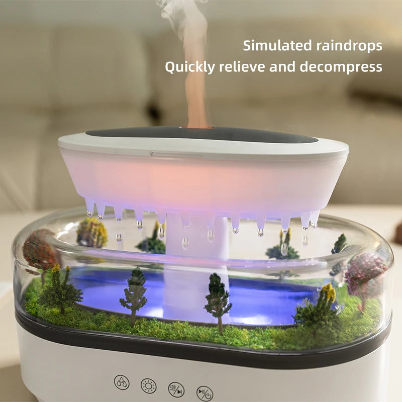 Ultrasonic Raindrop Aroma Humidifier