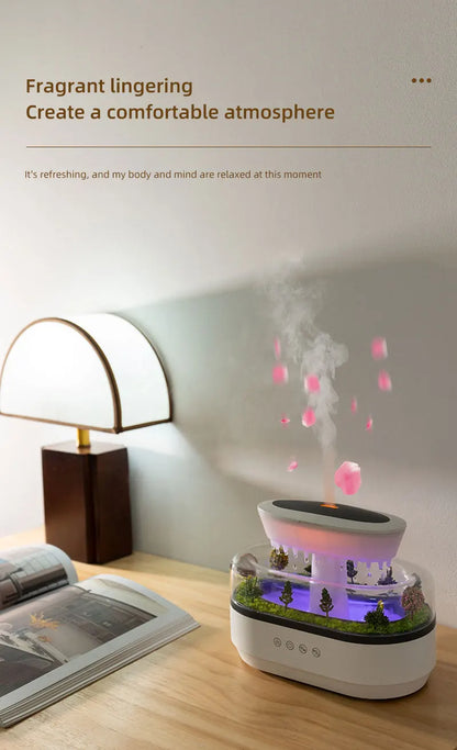 Ultrasonic Raindrop Aroma Humidifier