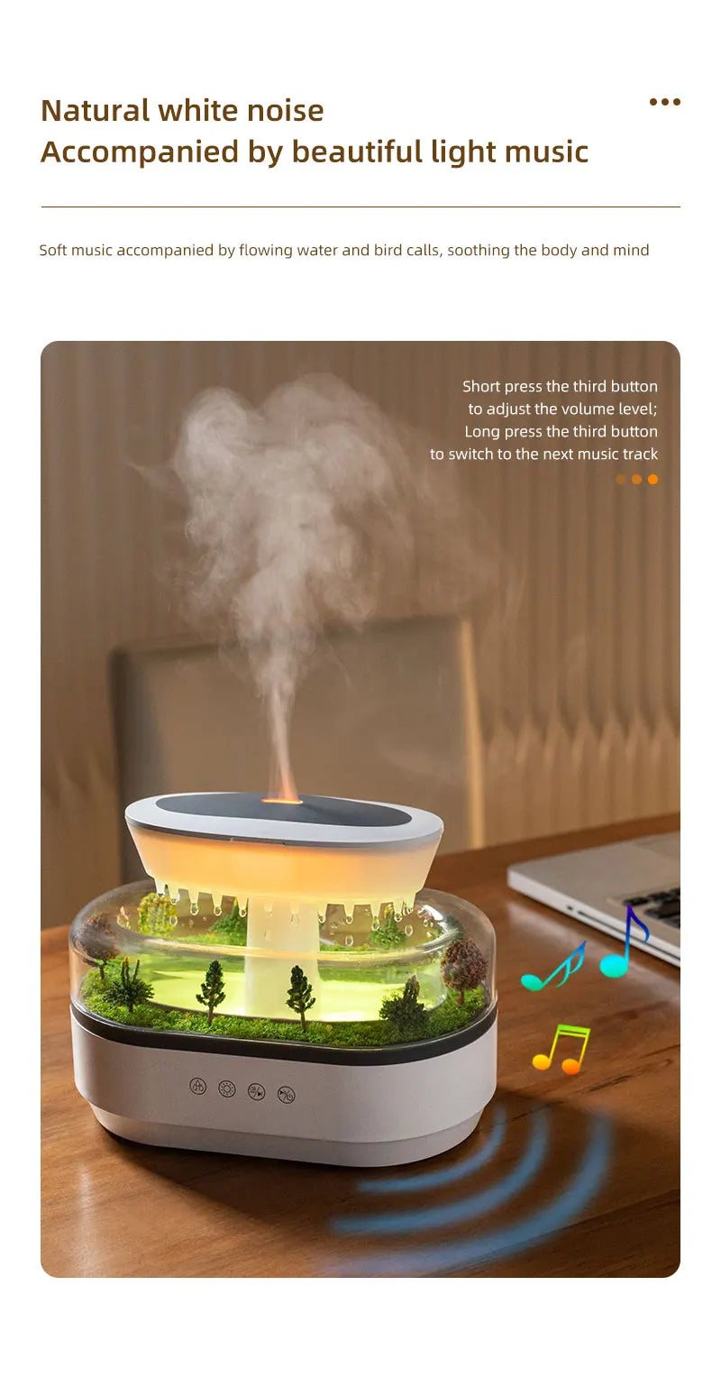 Ultrasonic Raindrop Aroma Humidifier