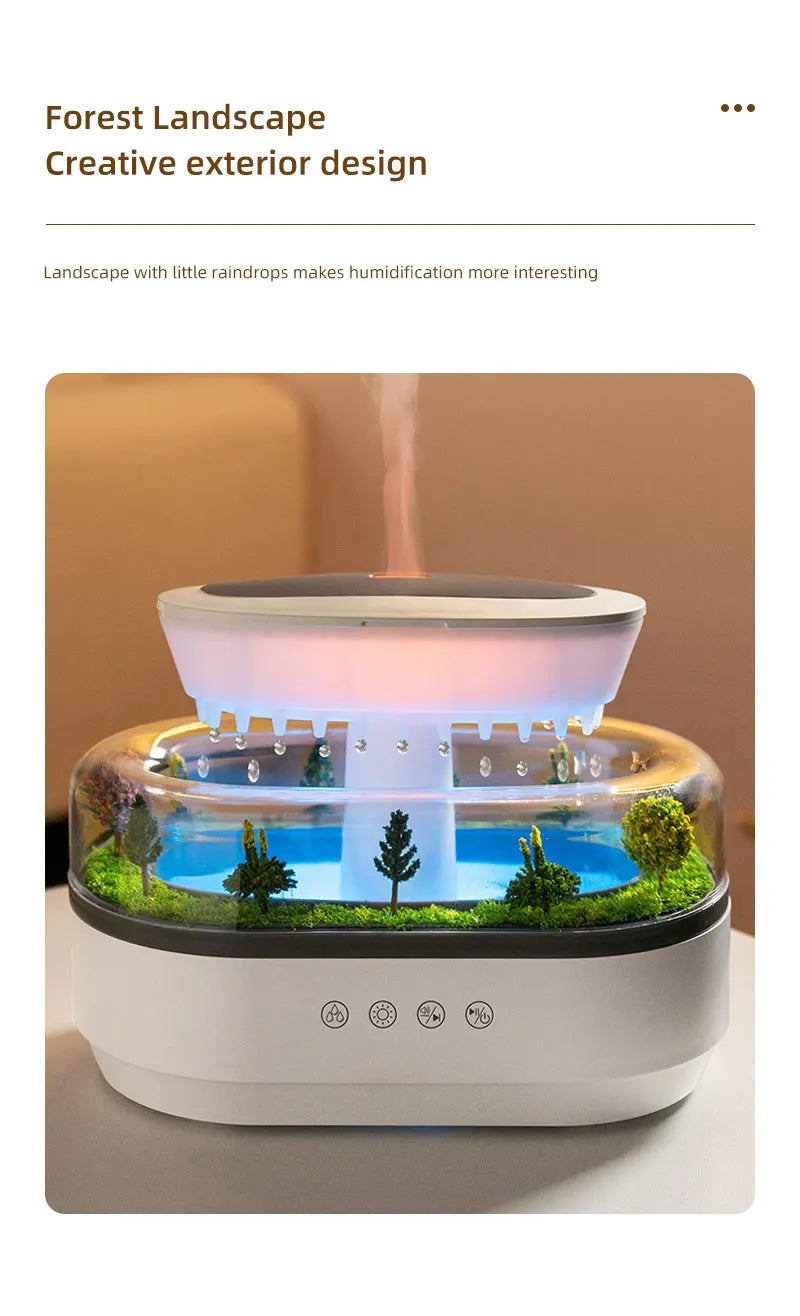 Ultrasonic Raindrop Aroma Humidifier